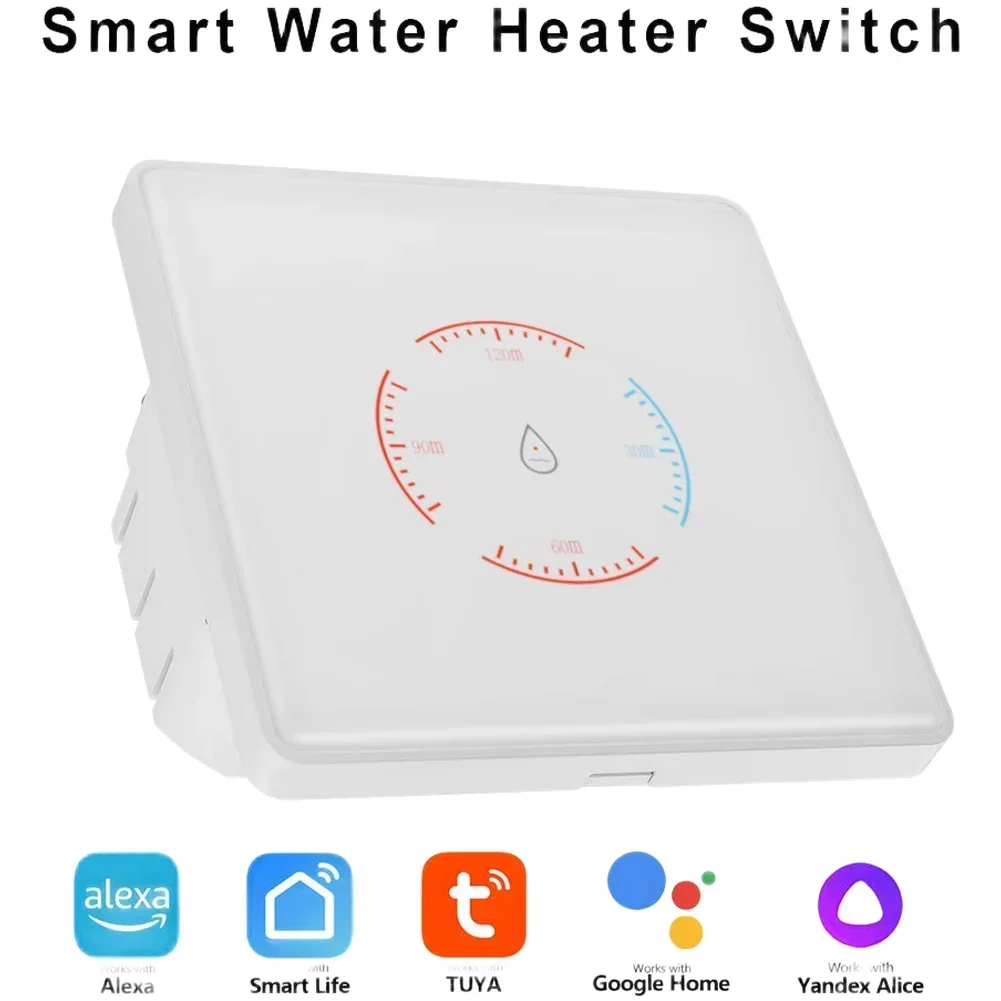 Water Heater Switch For Tuya WiFi Smart Boiler Switch 40A Smart Water Heater Touch Switch With Energy Monitoring For Alexa