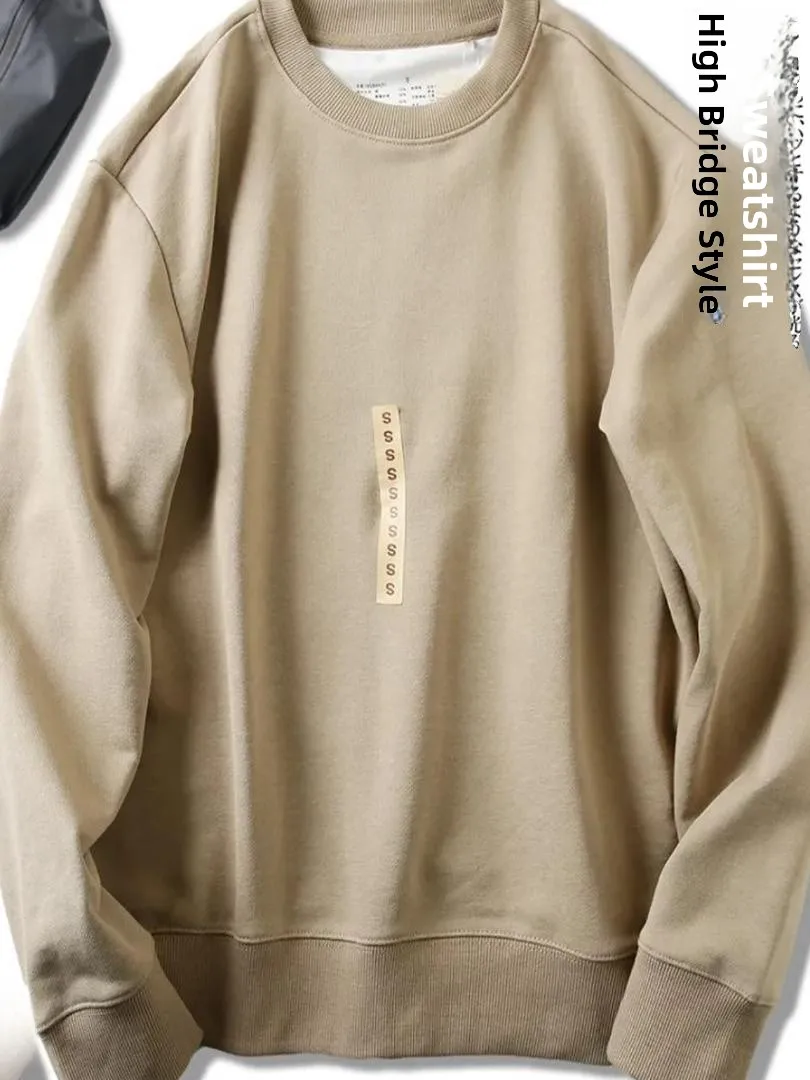 メンズ ハイウェイト コームドコットン Fce スウェットシャツ カジュアル 多用途 スポーツウェア 秋冬 ラウンドネック ロングスリーブ カラー