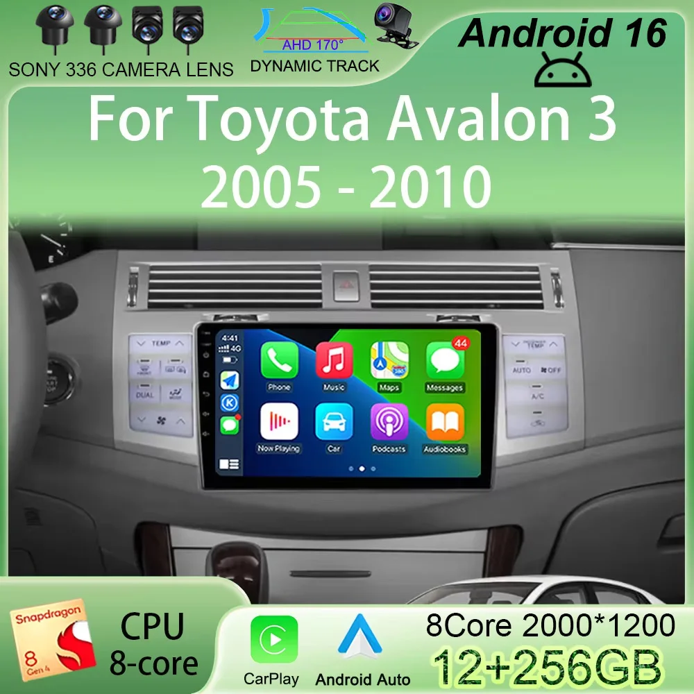 

Автомагнитола Android 16 для Toyota Avalon 3 2005-2010: навигация, мультимедиа, GPS, WiFi+4G, DSP, Carplay+Auto