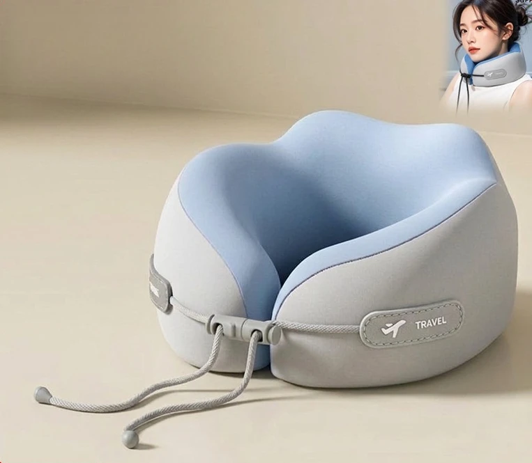 

Portable Memory Foam Neck Support U-shaped Pillow for Airplane Headrest Business Trip Neck Support Pillow Seat Car Neck Pillow