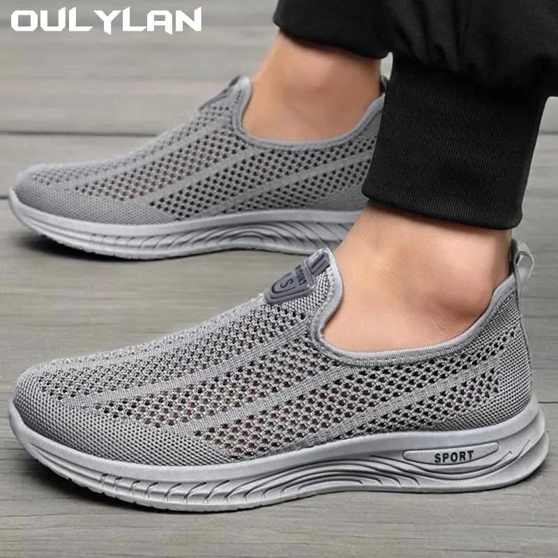 

Oulylan Lightweight Running Shoes Male Casual Sneakers Loafers Non Slip Walking Shoes Breathable Men's Mesh Sports Shoes