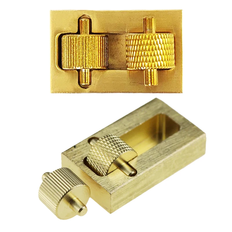 Top leather edge dyed oil roller box applicator DIY crafts treatment tool brass with roller