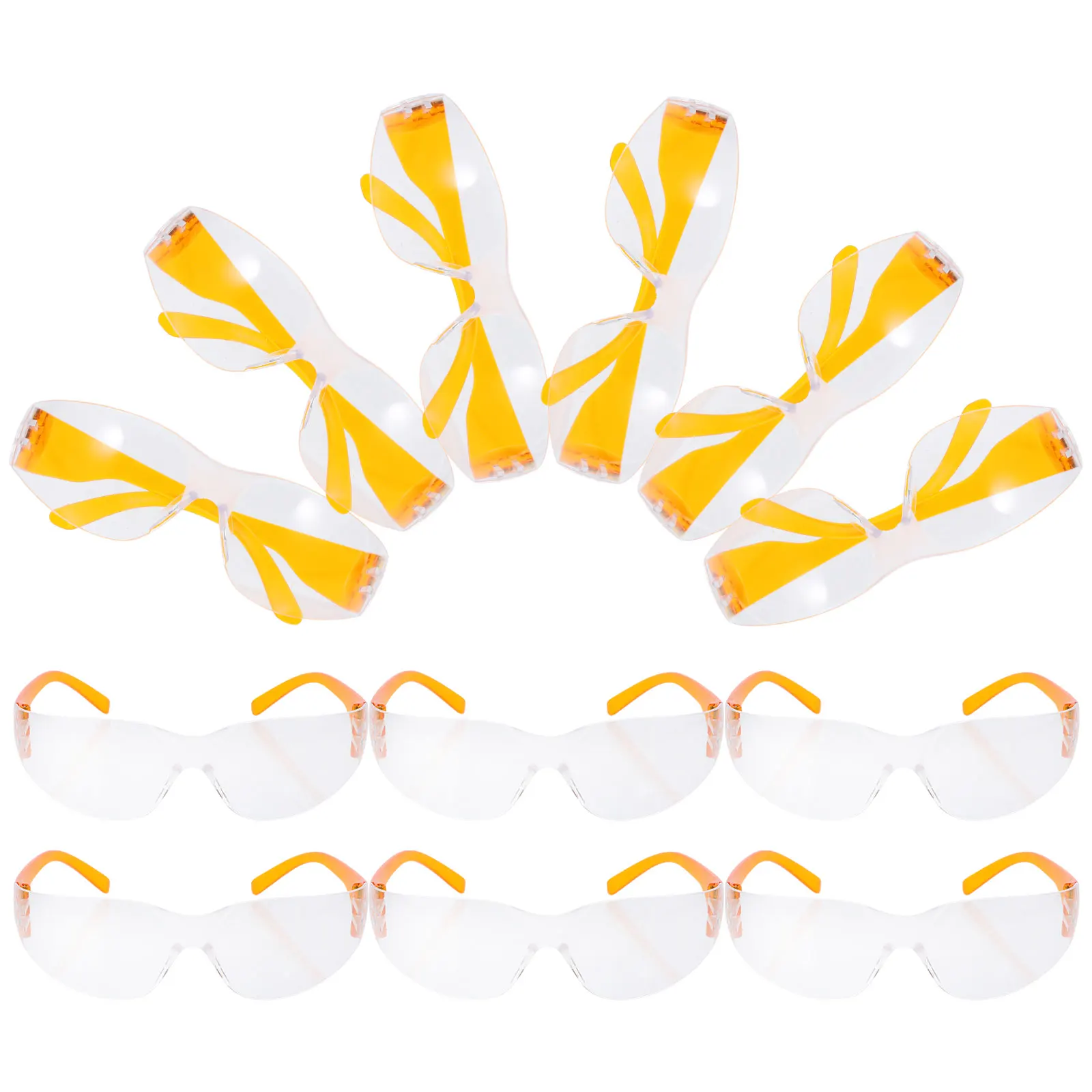 12pcs Kids Lightweight Comfortable Swimming Pc Kids Eyeglasses Goggle Eyewear Orange Waterproof Game Accessories