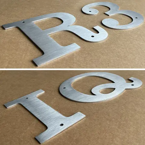 127mm Stainless Steel Floating House Numbers Letters Outdoor Metal Home Address Sign Plates 5 in Wall Mounted Doorplates 0-9/A-Z