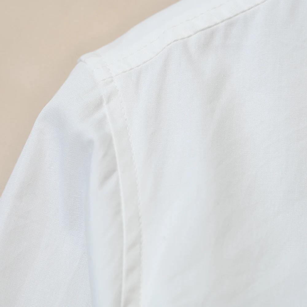 New Ladies Casual Long Sleeve Shirt Embroidered Letter Hemline Cotton Breathable Loose Fit Style Summer Fashion Ladies Top