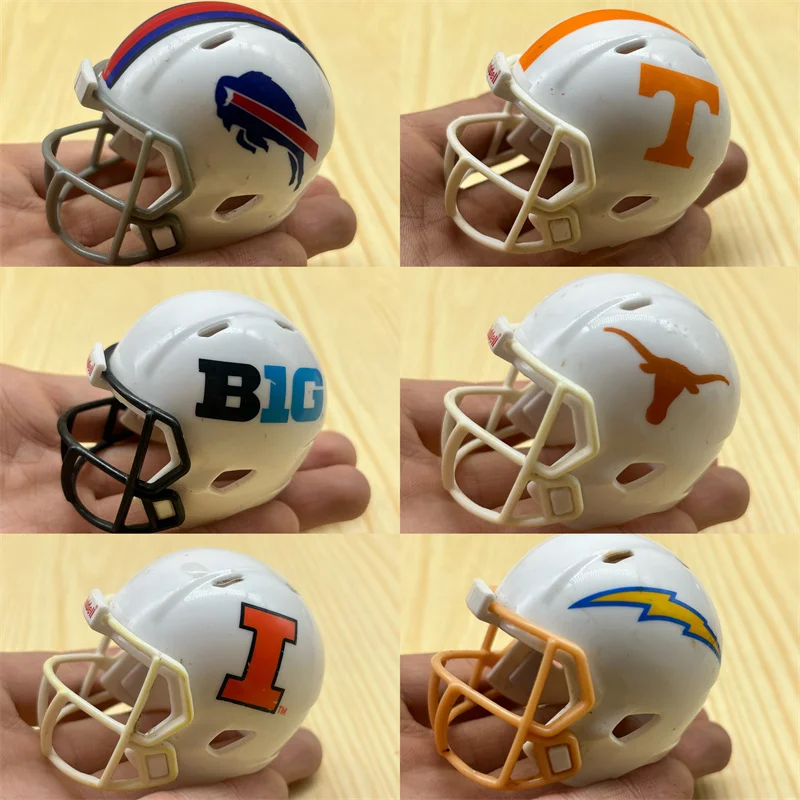 Kreatives Rugby-Helm-Modell, American Football Souvenir-Sportfigur, Mini-Helm-Figuren für die Sammlung von Spielzeug-Schreibtisch-Festival-Dekor