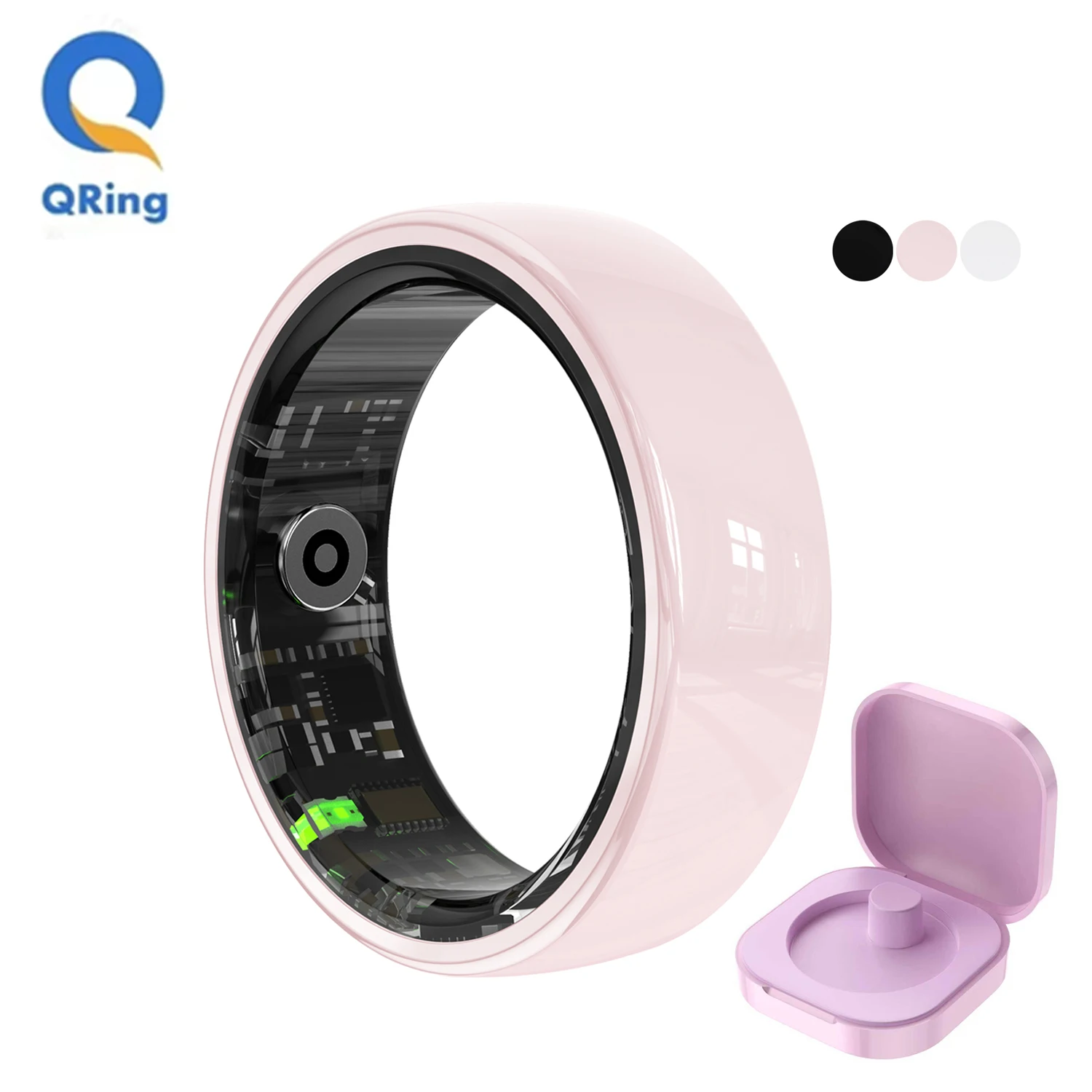 Smart Ring For Men Women With Charging Case,Couple Space Interaction,Health and Sleep Monitor,Multi Sport Mode,5ATM Waterproof
