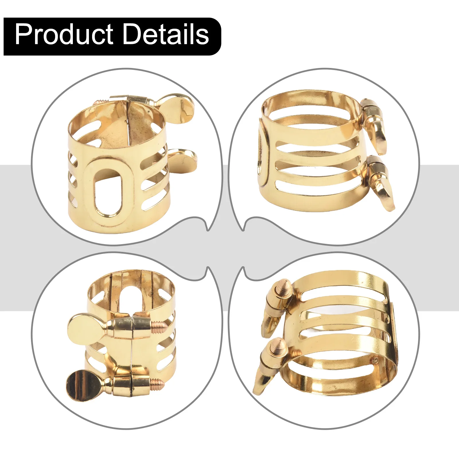 Metal Clarinet Soprano Alto Tenor Sax Reed Mouthpiece Rubber Cover Saxophone Specifications Exquisite  Metal Clarinet