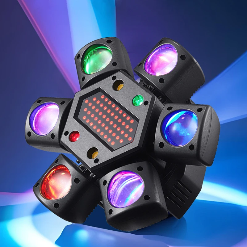 

Full Color LED Beam Gobo Moving Head Lighting Remote Control Strobe Laser Light for DJ Stage Christmas Party Disco Lights