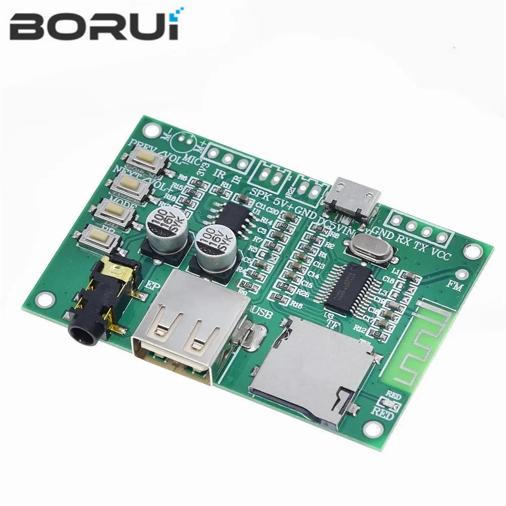 BT201 Dual Mode 5.0 Bluetooth Lossless Audio Power Amplifier Board Module Tf Card U Disk Ble Spp Serial Port Transparent Trans