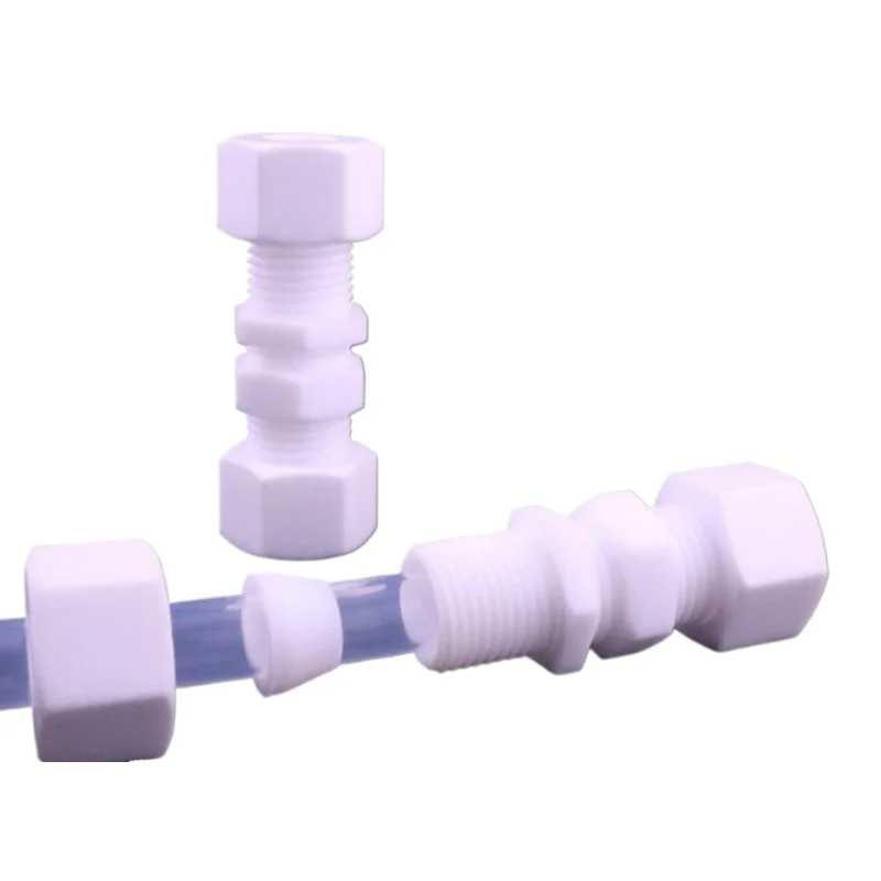 Bulkhead-Reduzierstück 1 2 3 4 6 8 10 12mm 1/16 1/8 3/16 1/4 3/8 1/2 PTFE-Kompressionsverbinder für Laboranwendungen