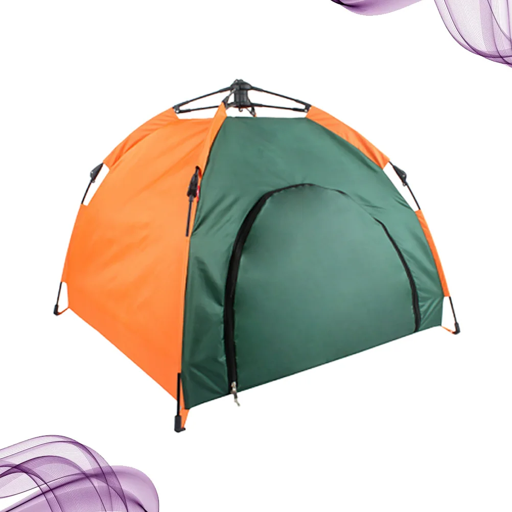 Foldable Pet Tent Portable Indoor Outdoor Play Tent Polyester Waterproof Rainproof Sunscreen with Removable Mat