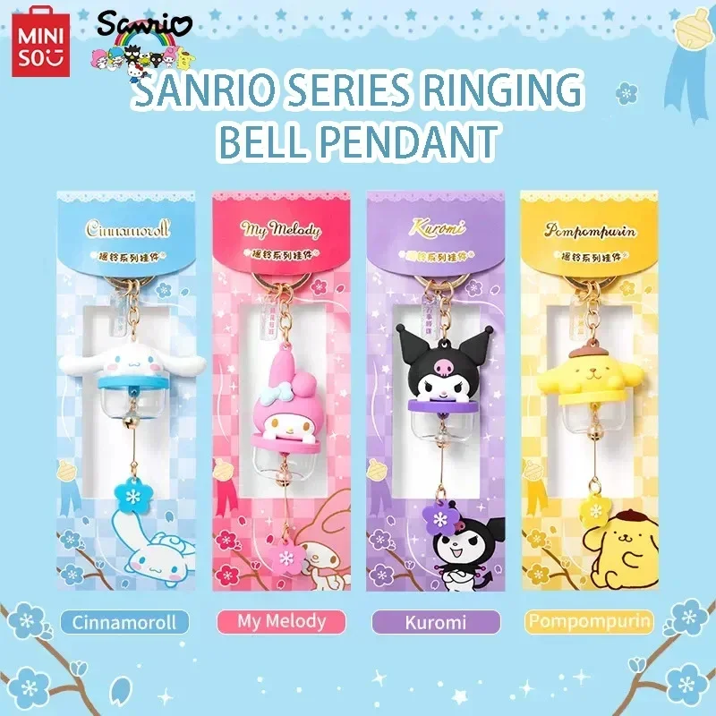 MINISO Sanrio Wind Chime Pendant Creative Cute Car Key Chain Women Bag Pendant Backpack Schoolbag Decoration Gifts for Friends