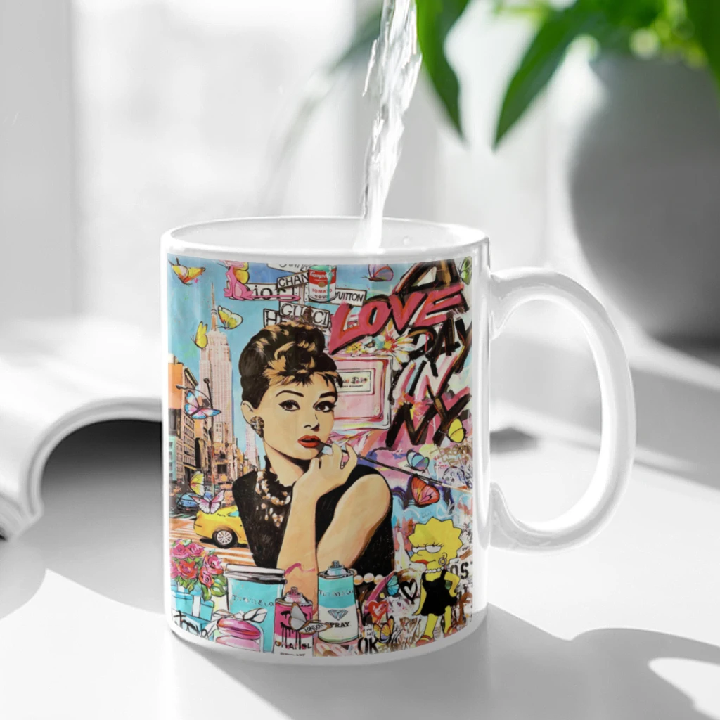 

Graffiti-Art-Marilyn-Monroe-Pop-Coffee Mug 11oz Fun Ceramic Coffee Tea Cocoa Cup Handle Tea Drink Cup