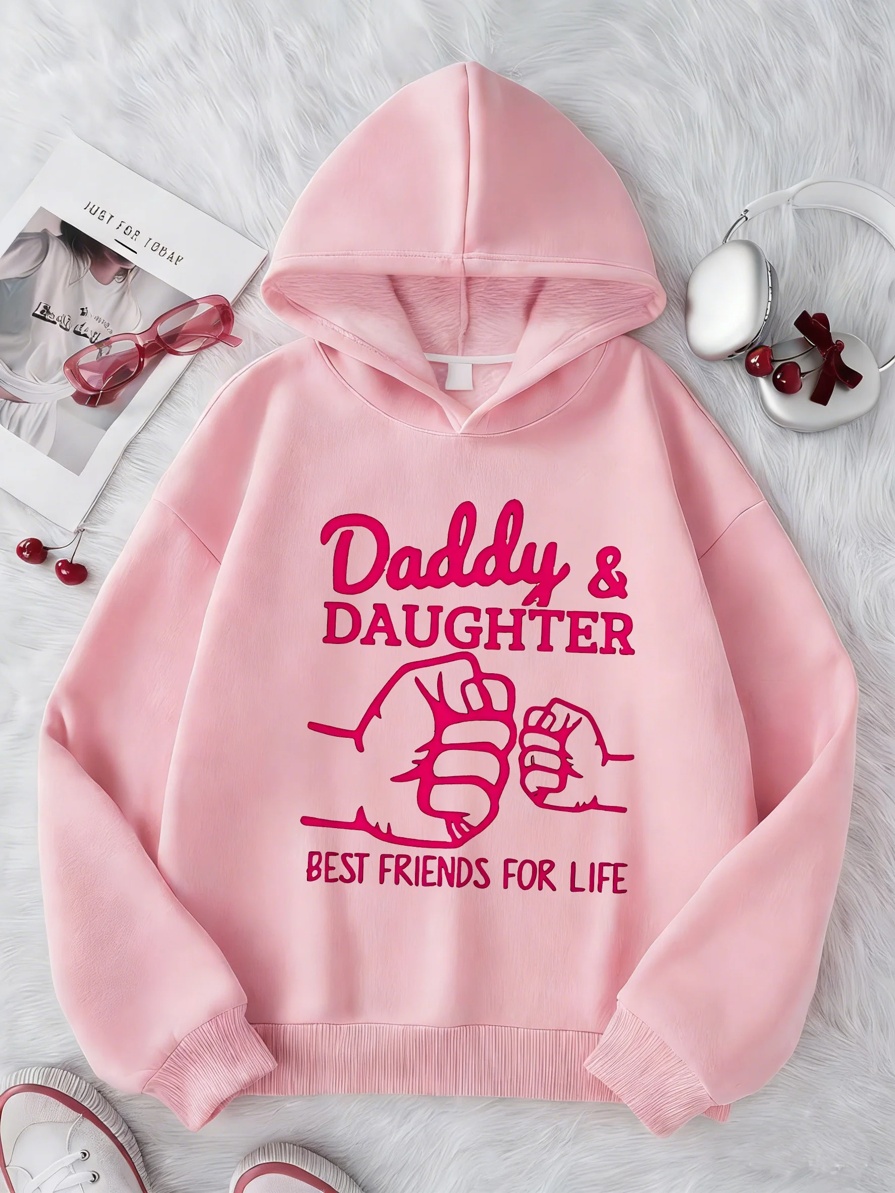 Daddys Daughter Best Friends for Life Lovely Hoodie Sweatshirt Cute Casual Hoody Girls Autumn Spring Hoodies
