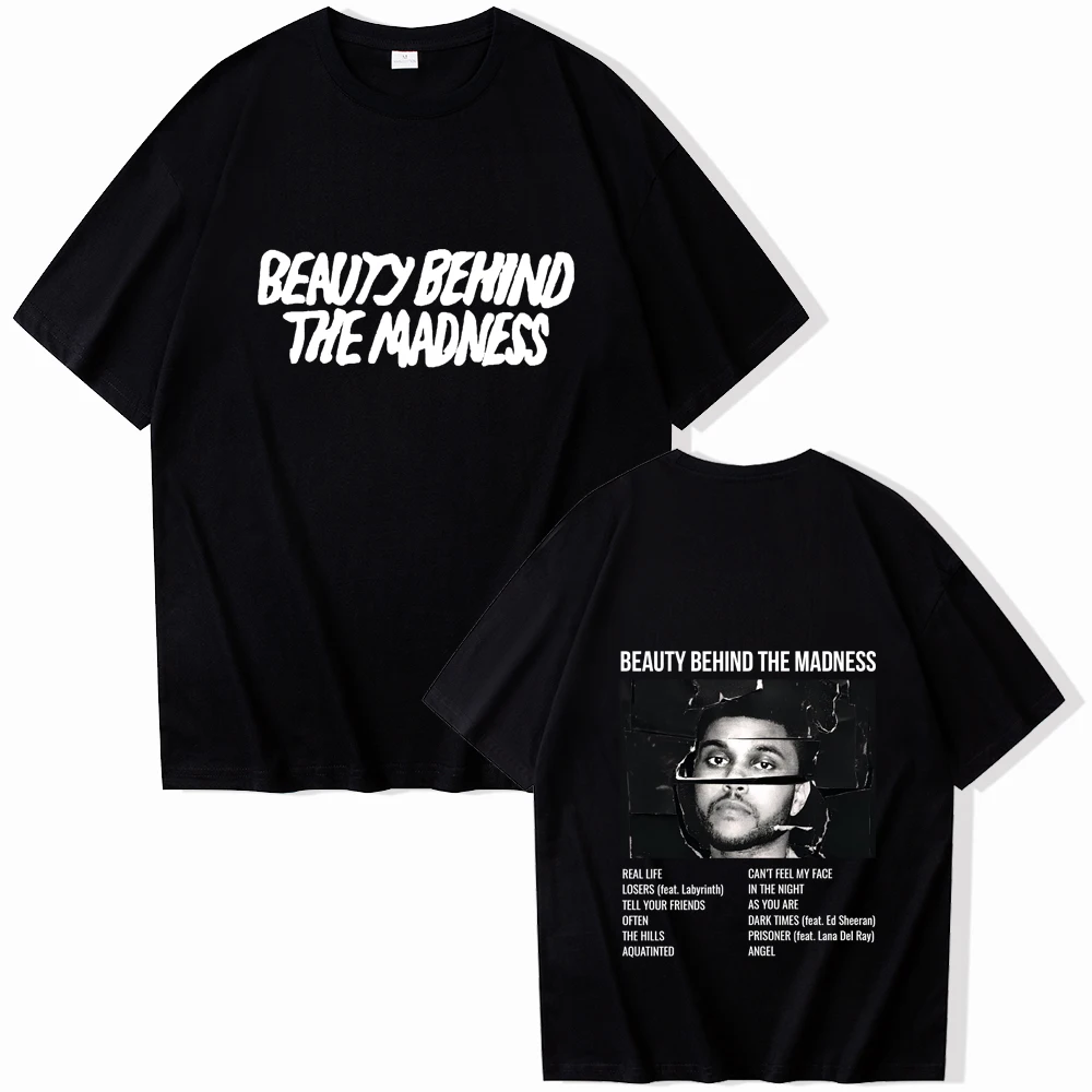 The Weeknd Beauty Behind The Madness 2024 O-neck Music Fans Gift T-shirt Regular Oversized Printing Summer Casual Unisex