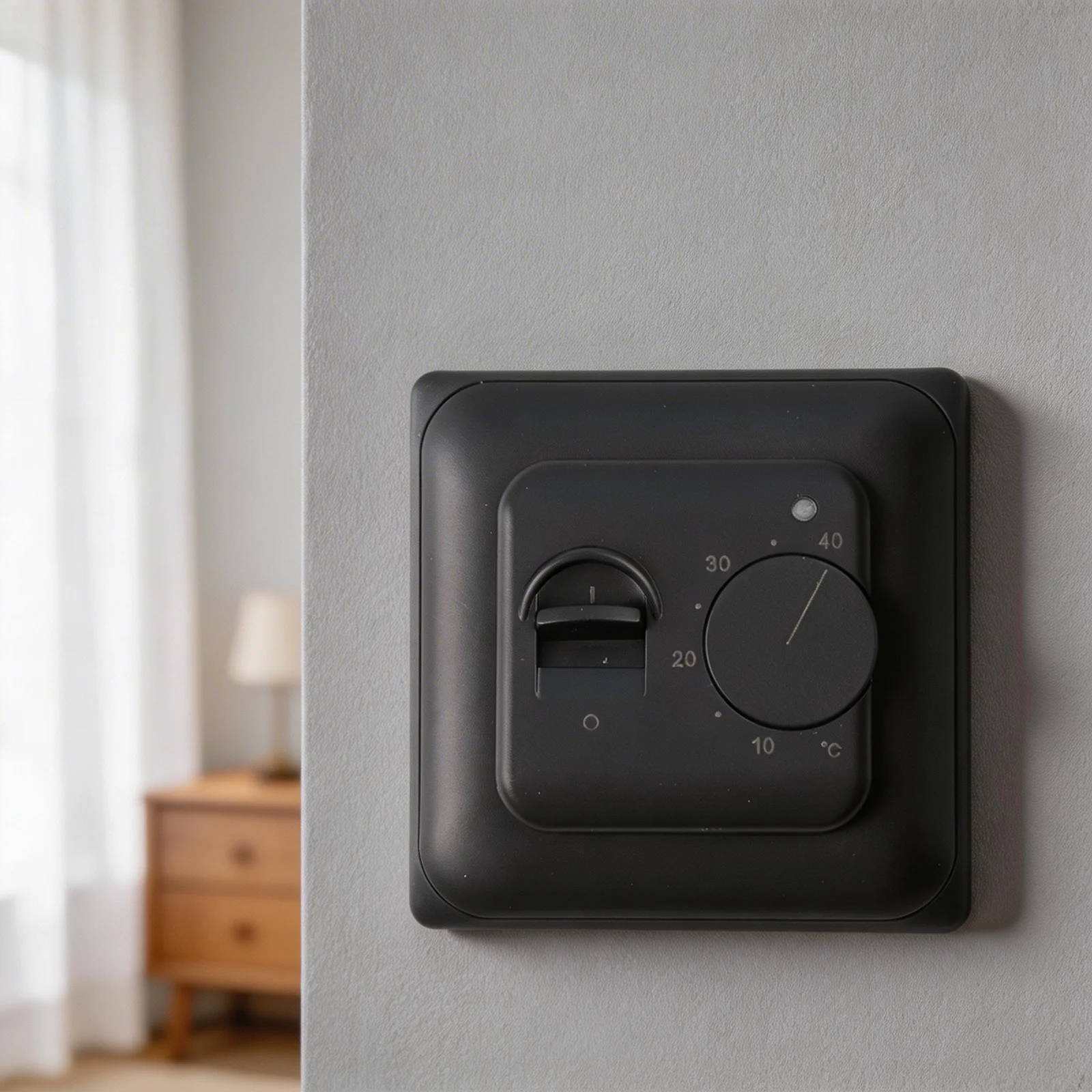 1Pcs Rotary Knob Digital Room Thermostat LED Indicator Water/Electric Floor Underfloor Heating Temperature Controller
