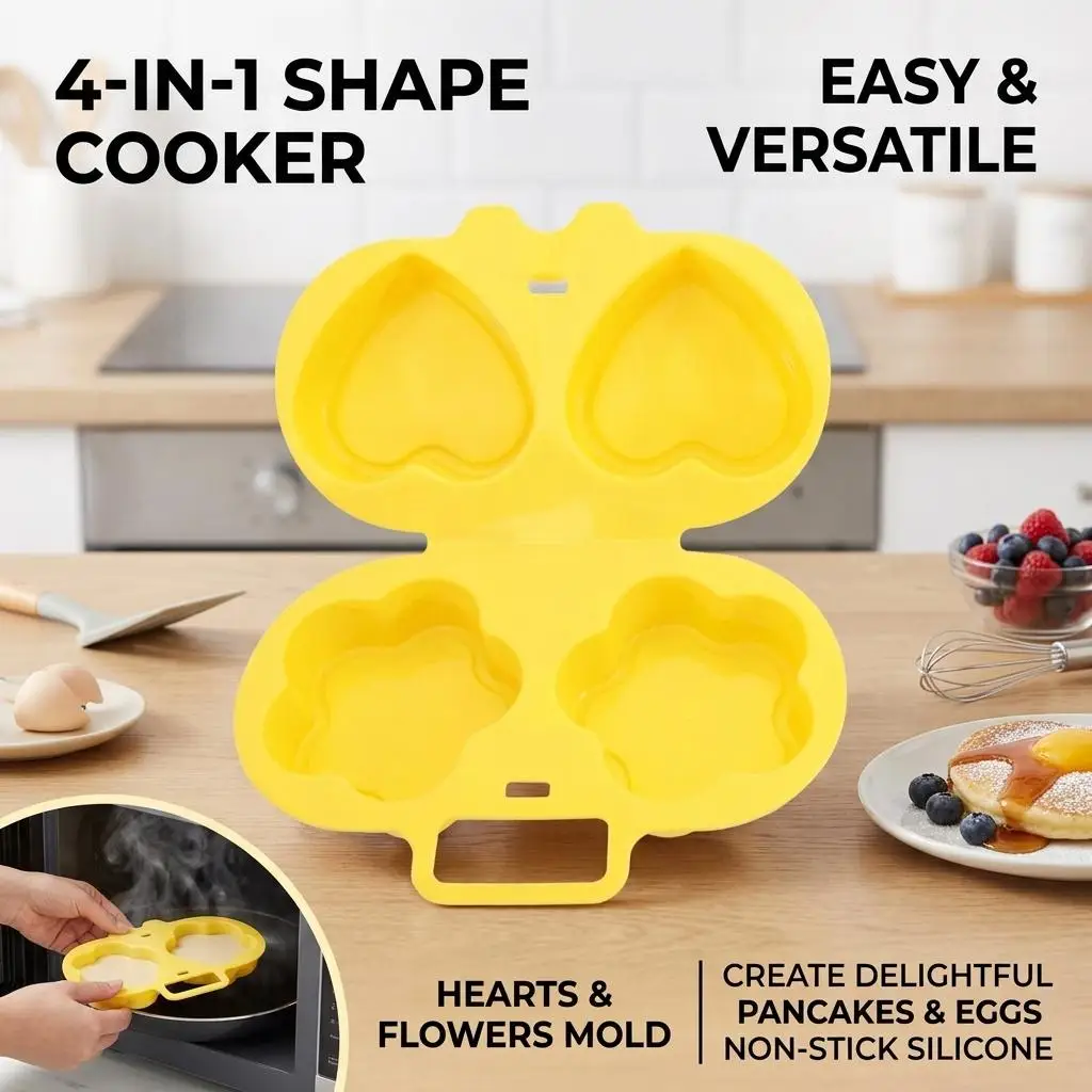 Portable Plastic Egg Steamer Plastic Non-Stick Egg Cooking Mould Flower Love Boiled Egg Model Kitchen Tools Bake Accessories