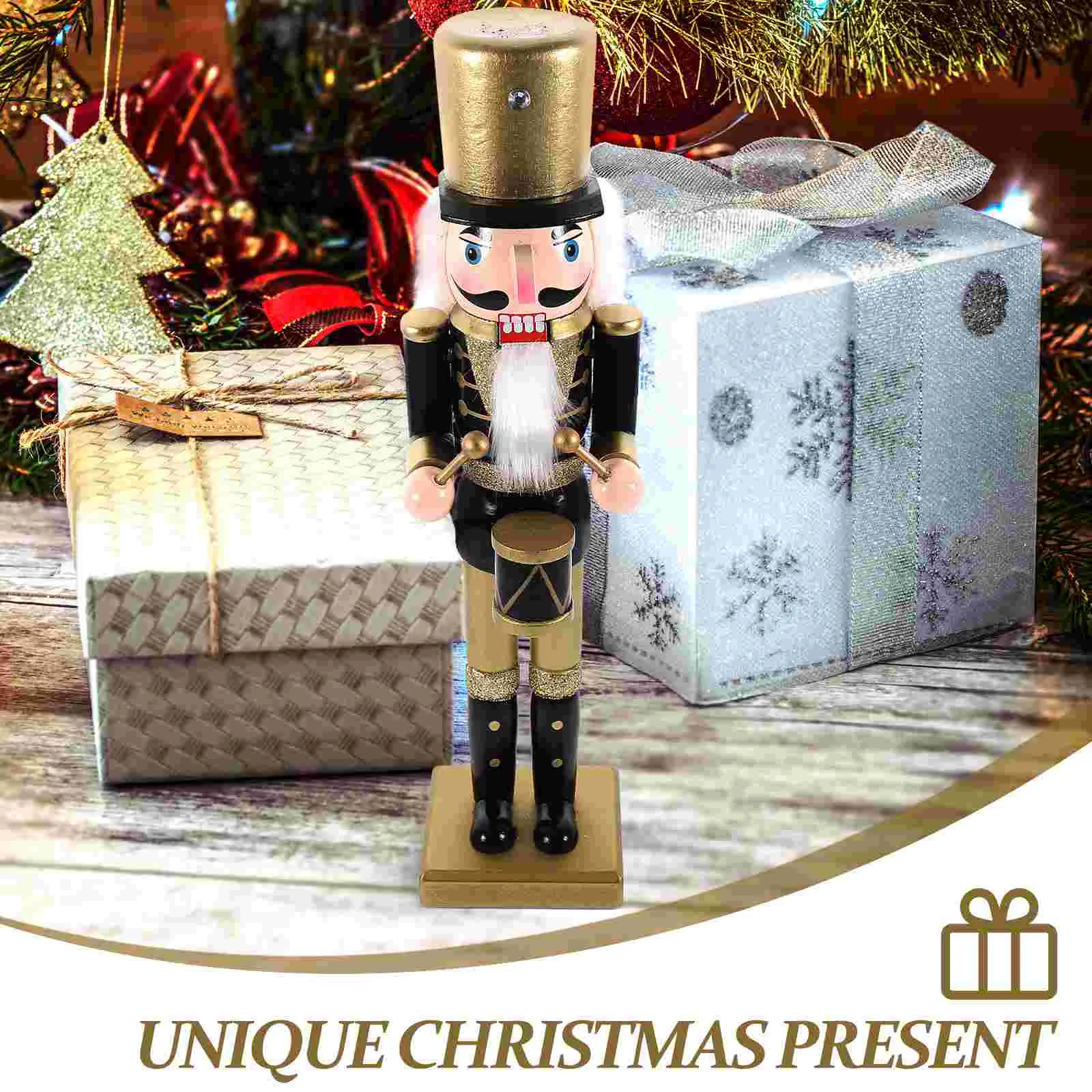 Christmas Nutcracker Tabletop Decoration Xmas Ornament Number Restaurant Gift Wood Nutcrackers