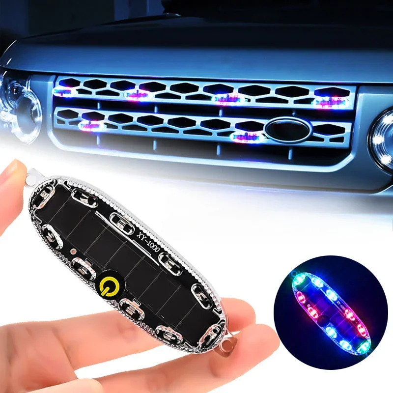 Lumière stroboscopique solaire d'avertissement de voiture, lumière d'urgence automatique, feu arrière de frein de camion de moto électrique, feux clignotants étanches