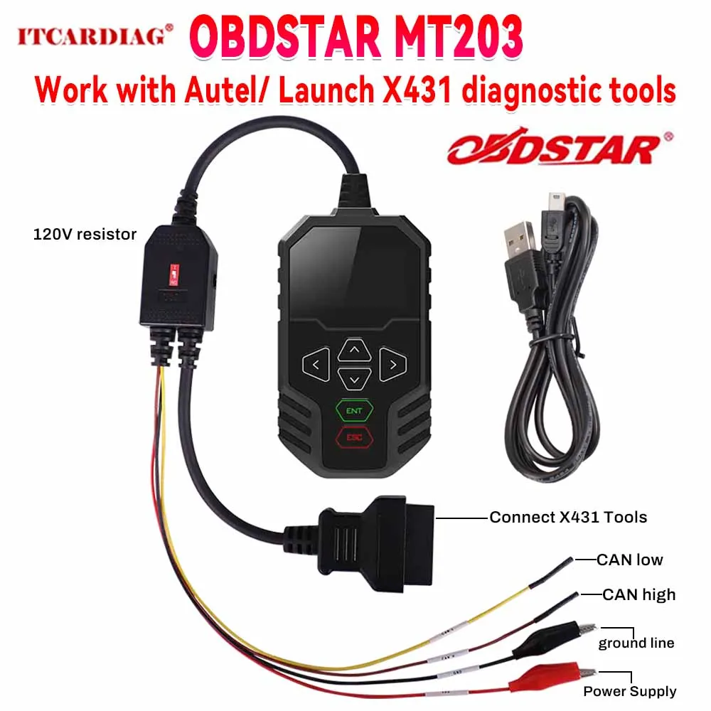 

2026 OBDSTAR MT203 CAN-симулятор драйвера/шлюза: поддержка имитации CAN-драйверов и шлюзов, совместимость с инструментами Autel/Launch X431