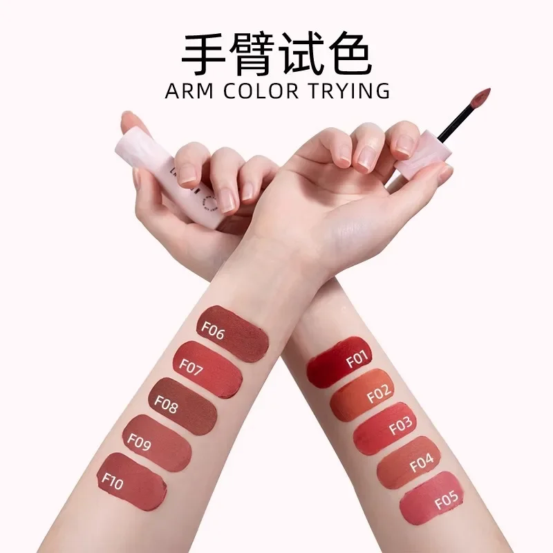 LAZY FUN Lip Mud Velvet Lipstick Lip Cream Matte Lip Glaze Non-stick Cup Longlasting Waterproof Women Cosmetics Original Makeup