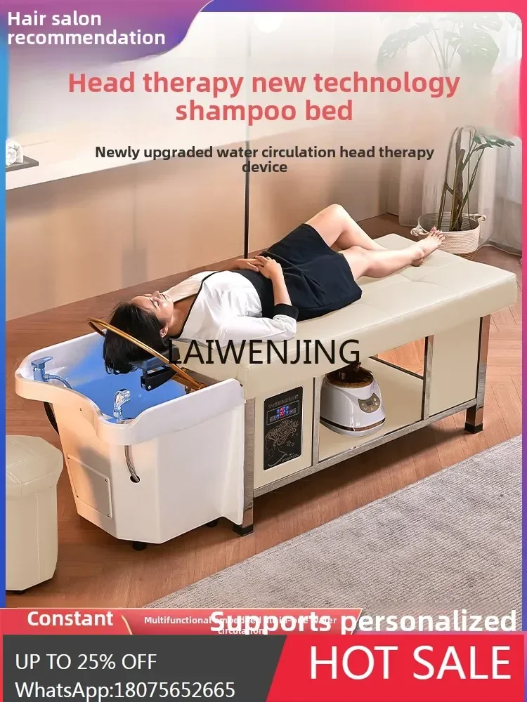 LYN Water Circulation Fumigation Thai Shampoo Bed Special for Barber Shop Hair Shop Face Wash Bar Massage Bed