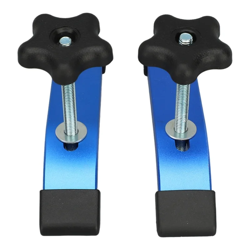 2 Set Woodworking T Slot Clamp Aluminum Multifunctional T Track Handle Clamp Woodworking Accessories