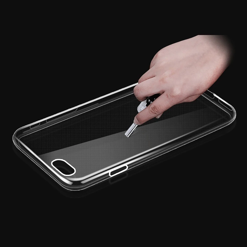 Funda de teléfono transparente para iPhone 6 Plus, carcasa trasera transparente de silicona TPU suave para iPhone 6S Plus