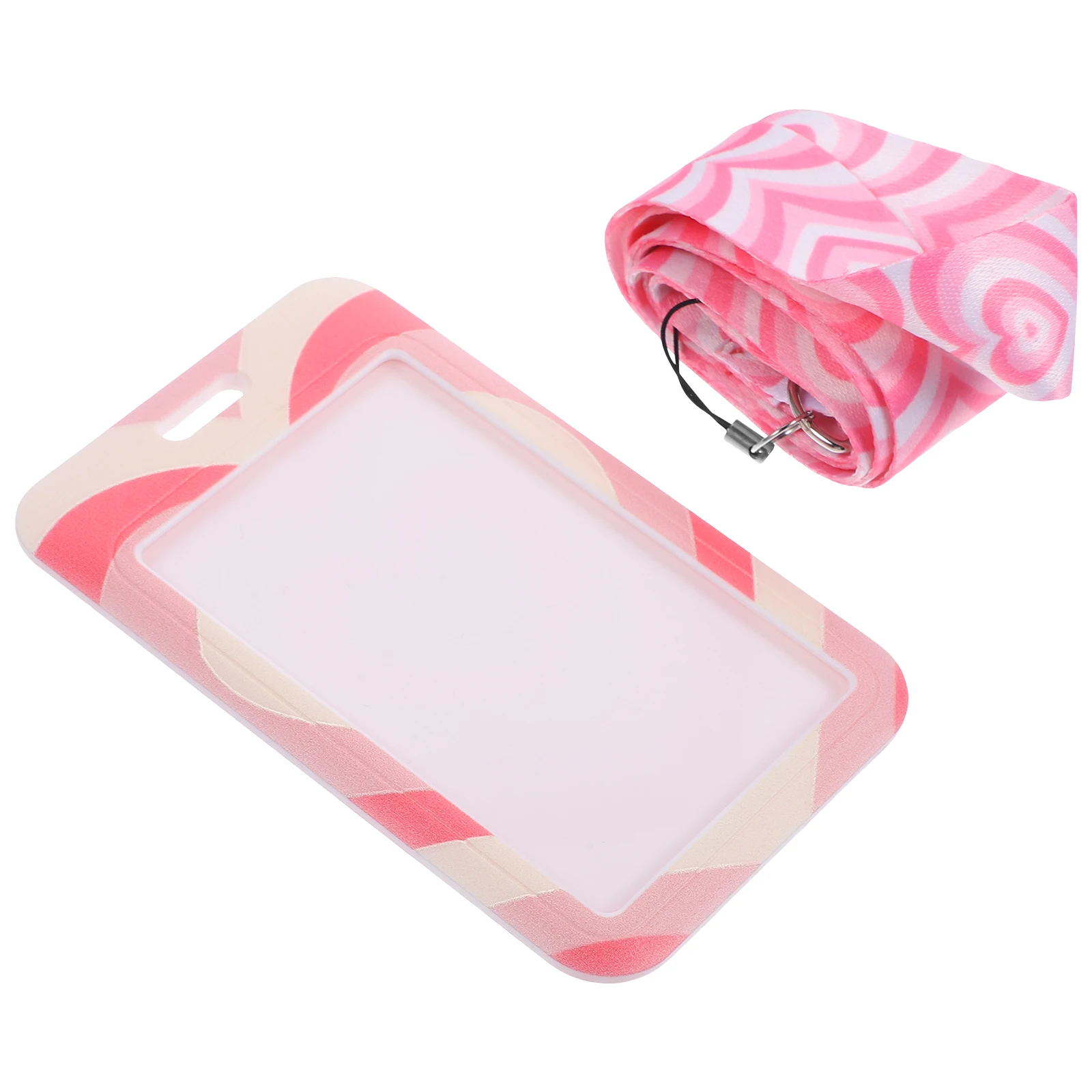 

1 Set Lanyard Badge Sleeve Protective Tag Case For Students Doctors Businessmen Portable Cover Adorable Pattern