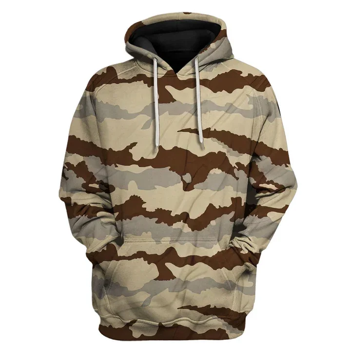 الرجال هوديي ثلاثية الأبعاد مطبوعة أنماط التمويه الطباعة الرقمية عادية الكنغر جيب بأكمام طويلة مقنعين ملابس للرجال ﻿