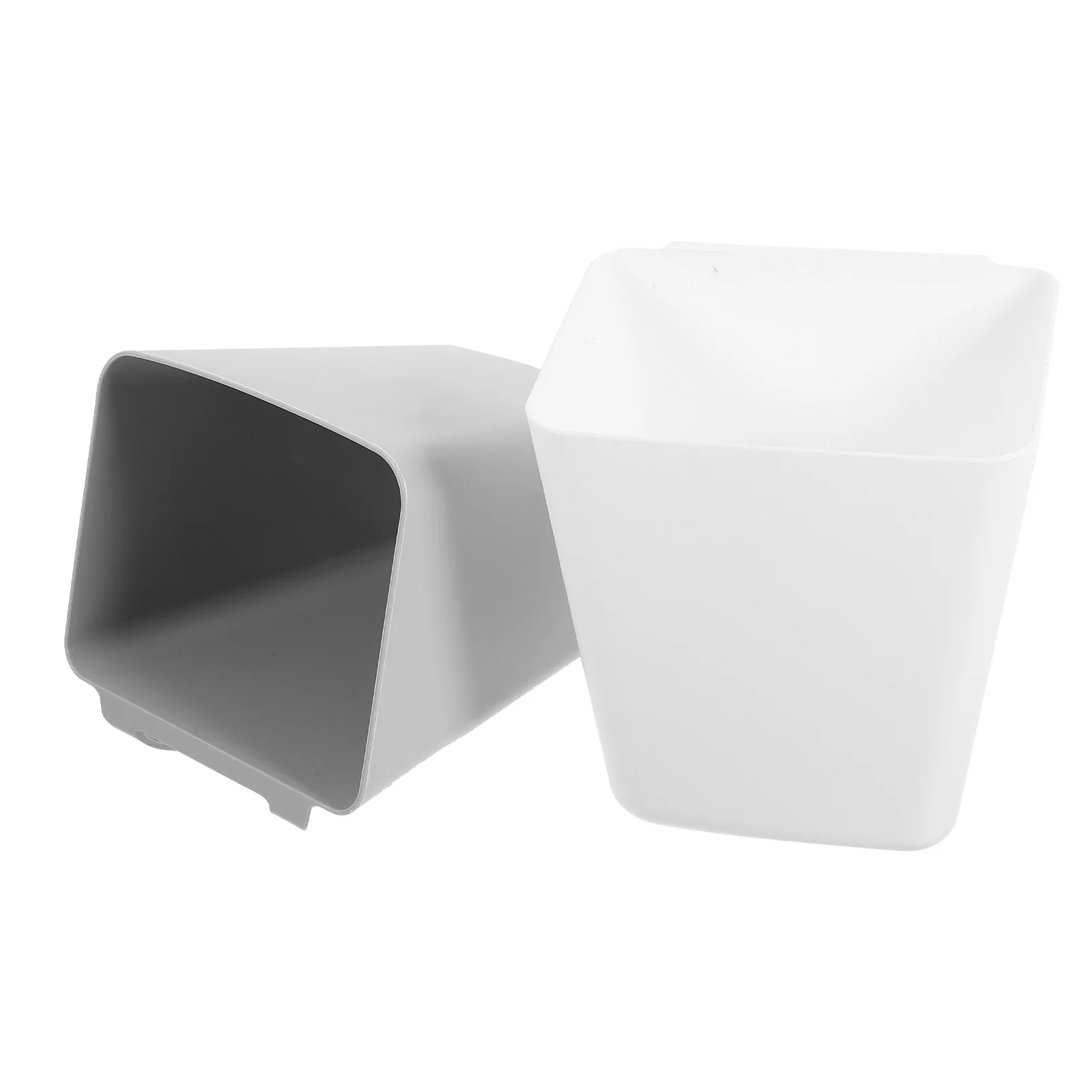 

2Pcs Hanging Storage Basket PP Plastic Small Hanging Cups for Rolling Cart Storage Organizer Trash Bin Rolling Cart Accessories