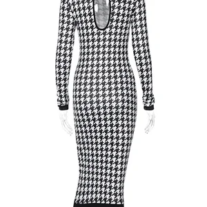 Mooyufon Frau Drucken Langer Mongi Midi Kleid Oco Bodycon Sexy Streetwear 2023 Herbst Winter Elegant Slim 12 Hauptverkäufe langer Kleid Winter - №12