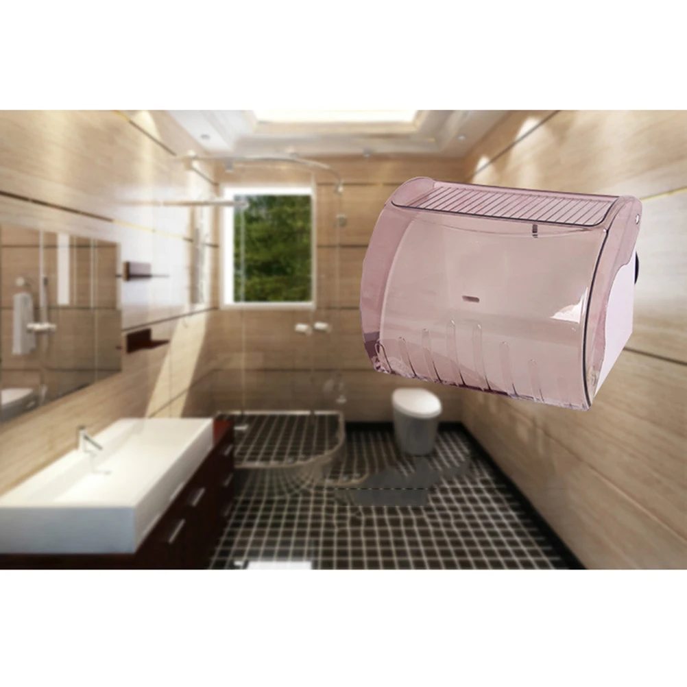 

Waterproof Toilet Holder Plastic Wall Mounted Tissue Cover For Bathroom Shower Keep Dry Anti Splash Storage Rack For Keys