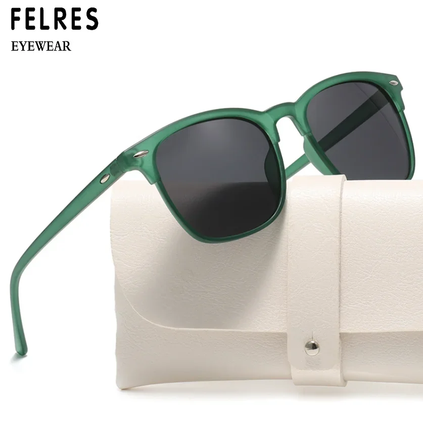 Square Frame Tinted Myopia Nearsighted Glasses For Men Prescription Glasses Outdoor Fashion Driving Sunglasses -1.25 FELRES