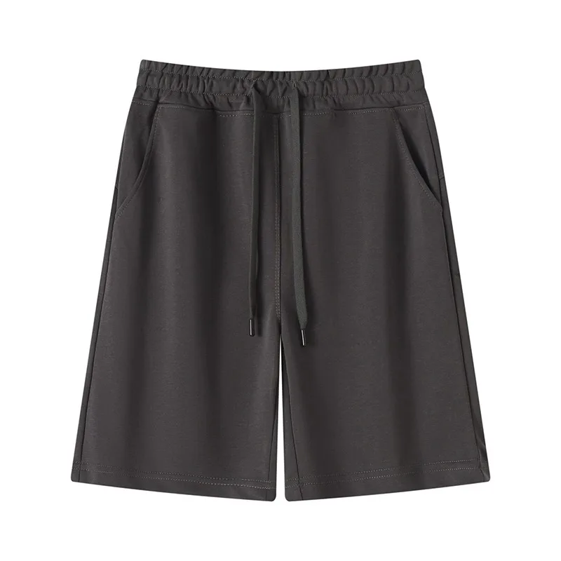 Американские уличные белые тяжелые спортивные шорты мужские четырехсезонные свободные повседневные однотонные брюки с пятью точками