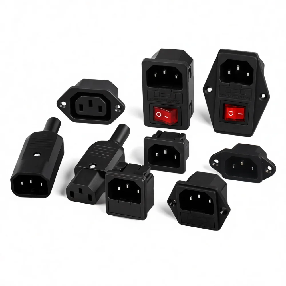 Heavy Duty AC Power Socket With Fuse Switch Combination Module Electric Appliance Charging Port Industrial Connection Supply