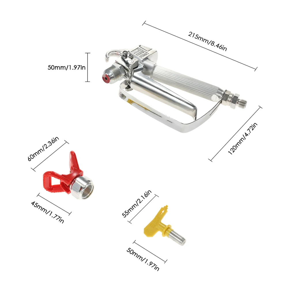 3600PSI High Pressure Airless Paint Spray Gun +517 Spray Tip + Nozzle Guard for Wagner T-itan Pump Sprayer Spraying Machine