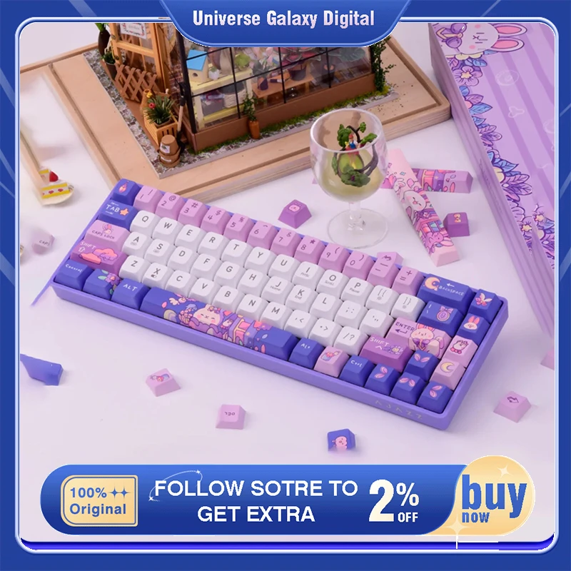 Ajazz AK680 Mechanical Keyboard Game Wired Hot-swappable Small Keyboard Tea Shaft 68 Keys PC/MAC Office E-sports Keyboard Gift