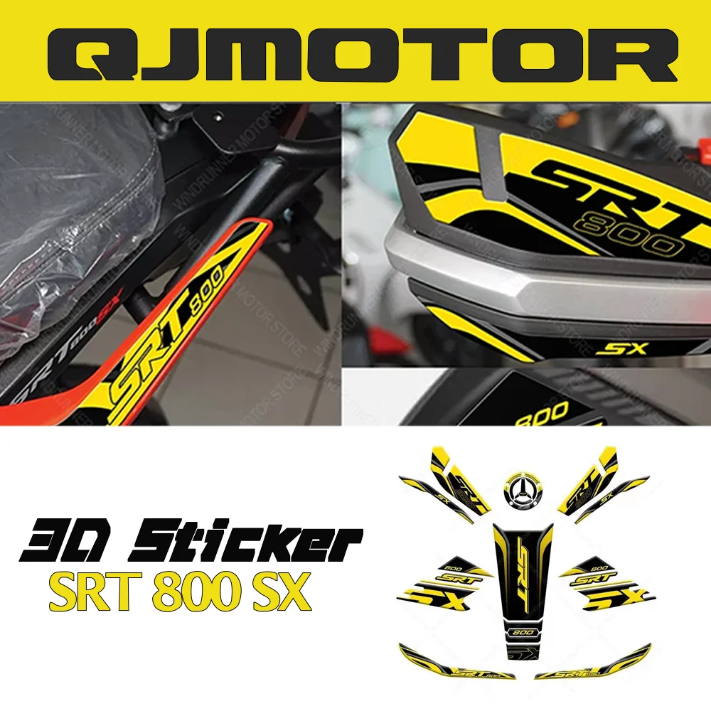 Motorcycle Tank pad Stickers Protection kit Waterproof Sticker For QJ Motor SRT 800 SX 3D Epoxy Resin Protective Sticker