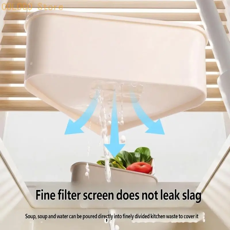Polypropylene Corner Sink Drain Basket for Washing and Remnant Separation D0LD