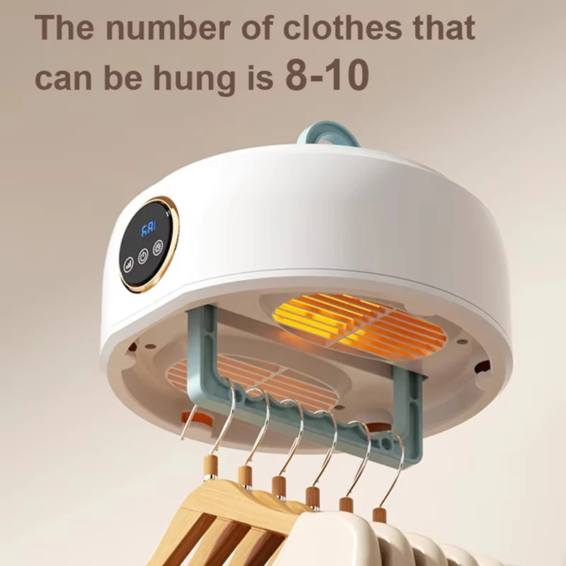 ヒーターファン付き衣類乾燥機,衣類乾燥ハンガー,洗濯用空気脱水機,タイマー機能,プラグ