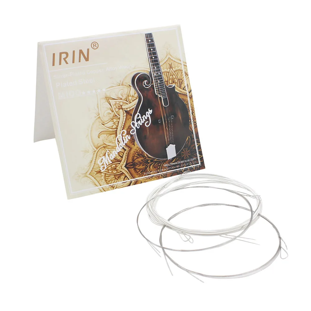 IRIN-cuerdas de mandolina chapadas en plata, acero inoxidable, aleación de cobre, cuerda enrollada, juego de cuerdas de guitarra, accesorios