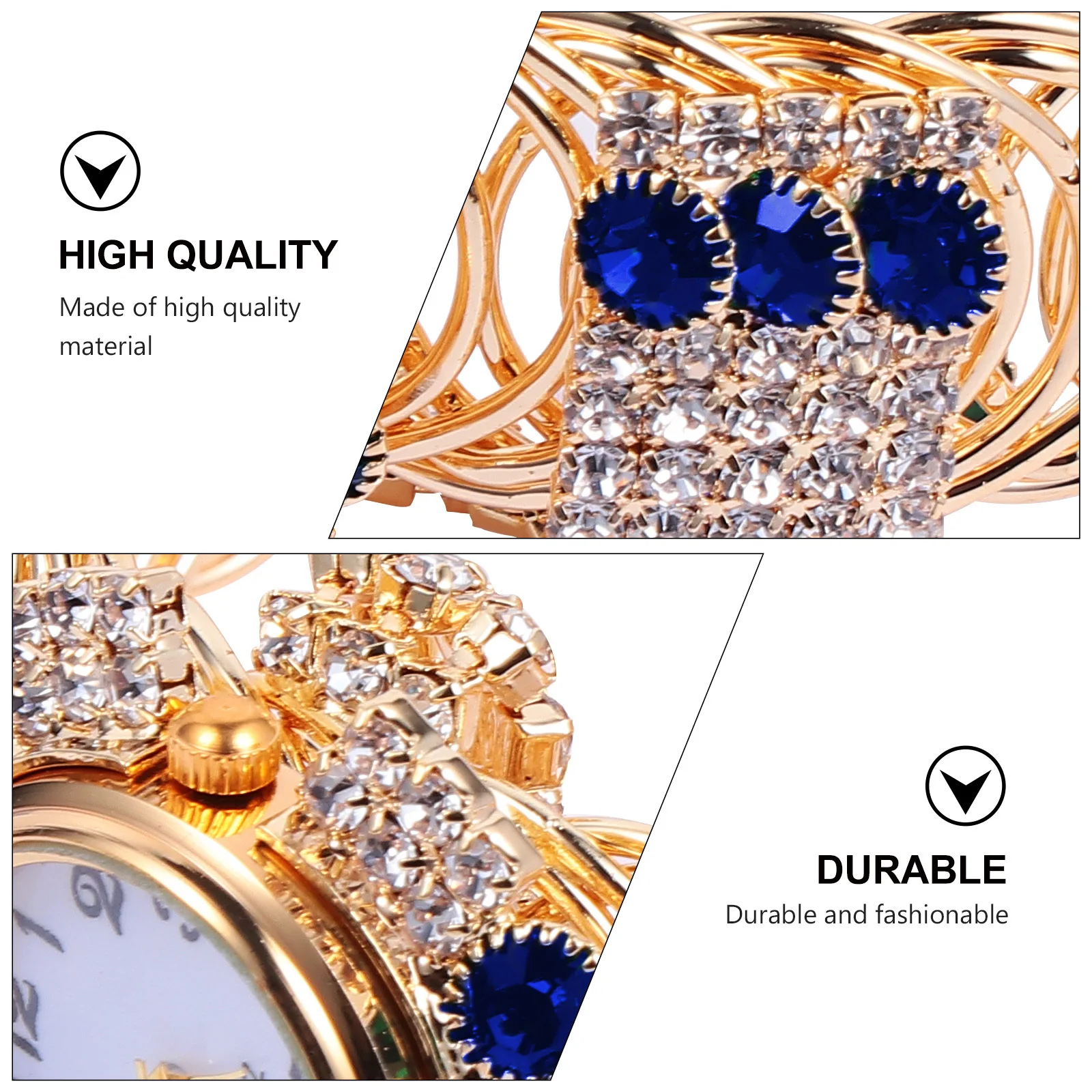 سيدة الموضة سوار ساعة سبيكة حركة الكوارتز للنساء أنيق ارتداء اليومي لامعة الإبداعية ساعة اليد ساعة عادية #2