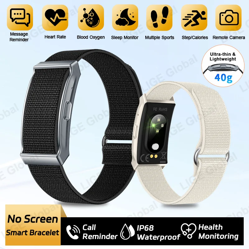 

LIGE Sports Fitness Tracker Smart Bracelet Heart Rate Blood Oxygen Pedometer Call Reminder Smartwatch Men Women Electronic Band