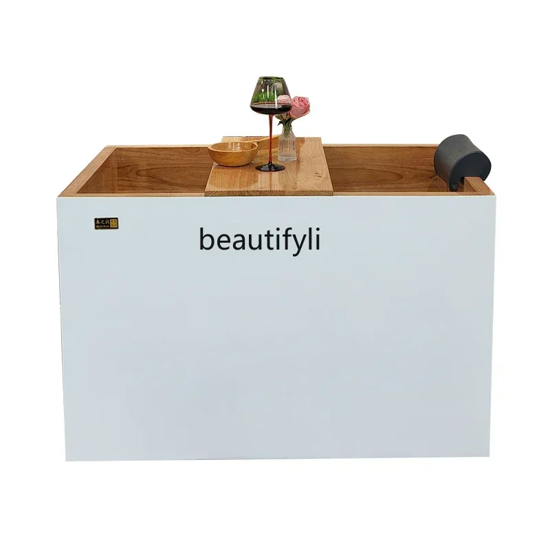 178CC Bathtub Small Unit Bath Wooden Bucket Deep Household Sitting Independent Mini Japanese Adult Bath Bucket