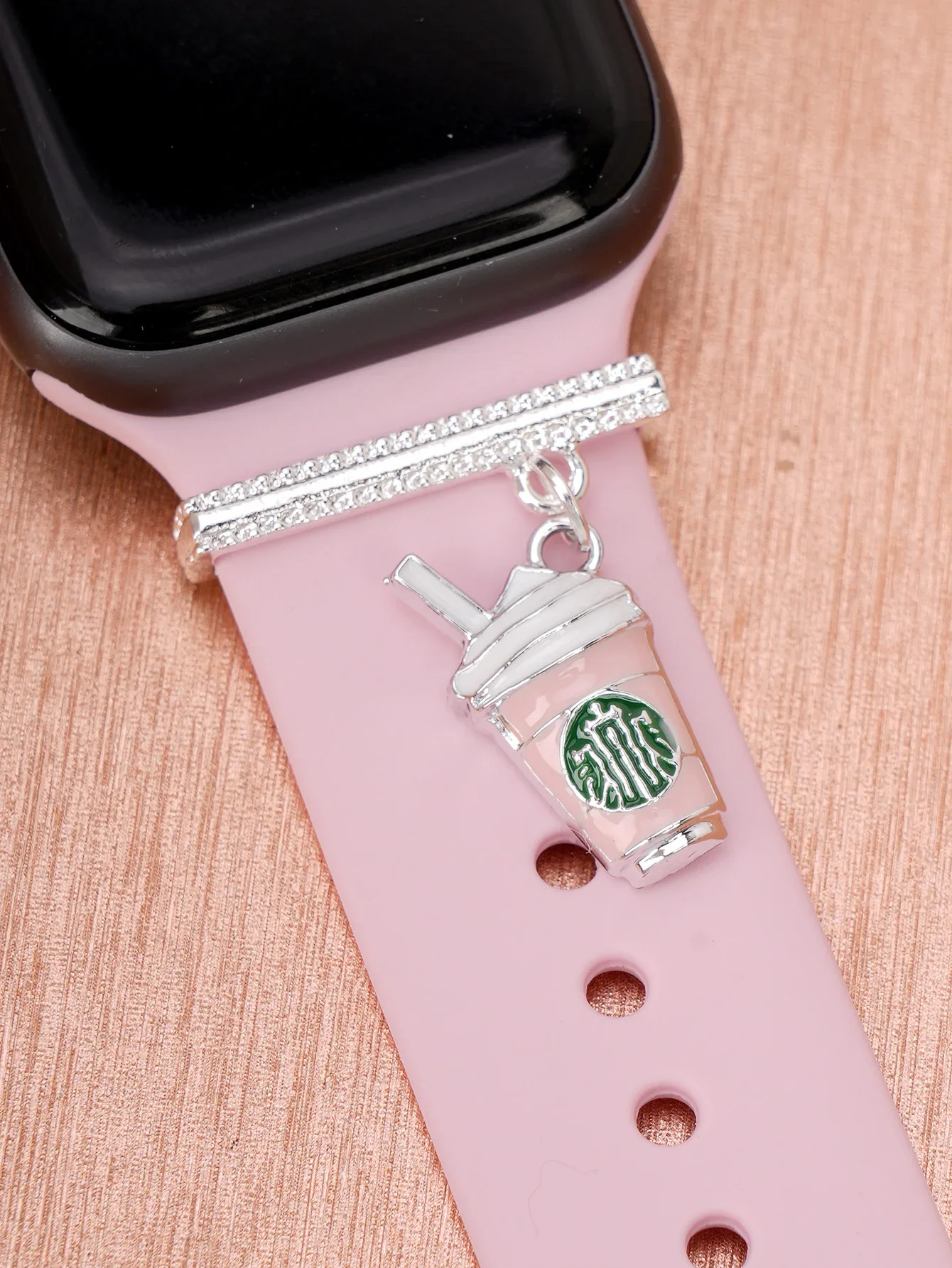 Creative Coffee Mug WatchBands Charm Decoration  for Apple Watch Band Accessories for Galaxy Watch Series Bands Charms Jewelry