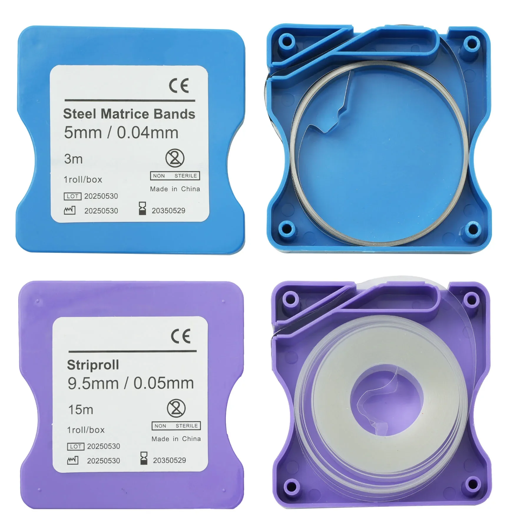 5 Roll Dental Matrix Strip Length 3m/15m Width 5mm/6mm/7mm/9.5mm Resin Molding Sheet Clear/Stainless Steel Matrix Bands
