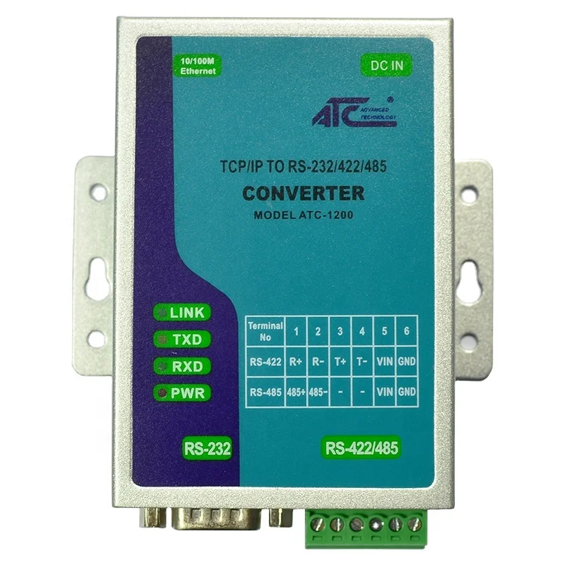 Convertidor de servidor serie 2025 Convertidor de serie a Ethernet RS232/485/422 (ATC-1200)