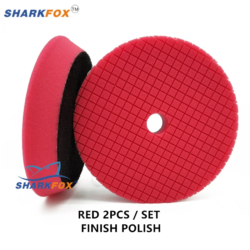 Sharkfox 3/5/6 inch (80mm/125mm/150mm) Auto Spons Polijstschijven Buffing Pads Kit Voor Auto Polijstmachine Buffer